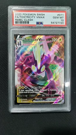 2020 Pokemon TOXTRICITY VMAX 071/192 [Full Art] [Rebel Clash] Gem Mint PSA 10 💎 - Image 1