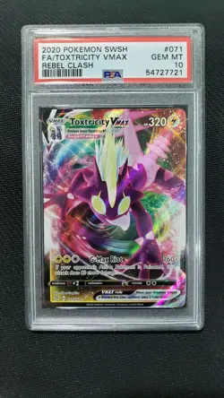 2020 Pokemon TOXTRICITY VMAX 071/192 [Full Art] [Rebel Clash] Gem Mint PSA 10 💎 - Image 2