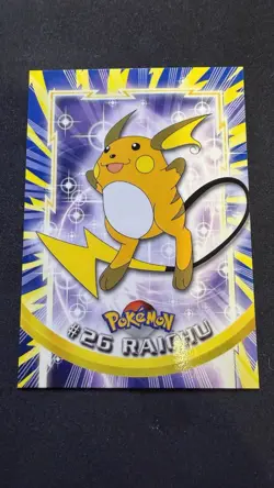 Pokemon Raichu #26 Topps Series 1 TV Animation Blue Label - Image 1