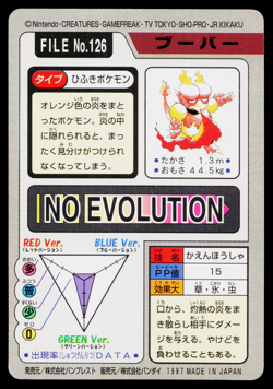 MAGMAR NO.126 CARDDASS JAPANESE POKEMON TCG - Image 2