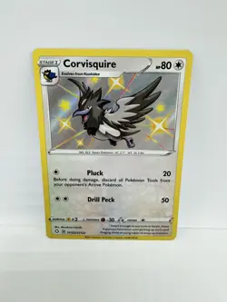 Pokemon TCG Shining Fates Shiny Vault Corvisquire Shiny Holo Rare SV102/SV122 - Image 1
