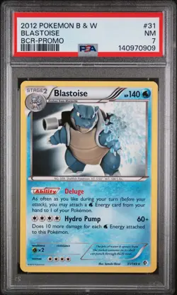 2012 POKEMON B&W BOUNDARIES CROSSED PROMO #31 BLASTOISE PSA 7 - Image 1