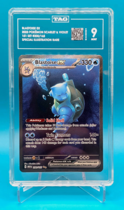 TAG 9 Blastoise ex 200 - Pokemon 151 Special Illustration - Pokemon TCG MINT PSA - Image 1