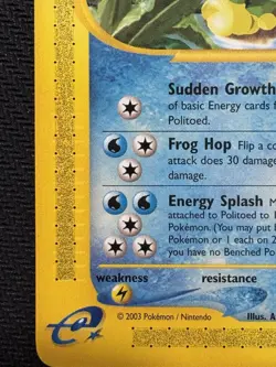 Pokemon TCG Politoed Skyridge 25/144 Rare Near Mint NM E Series Reader WOTC 2003 - Image 5
