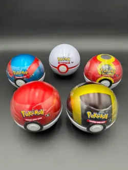 Pokemon Poke Ball Tin E25 Red / White Factory Sealed (3 Booster Packs Inside) - Image 1