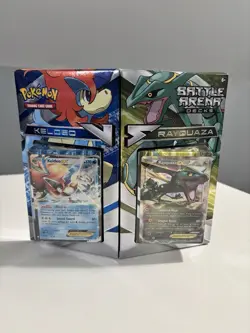 Pokemon Battle Arena Decks Keldeo Vs Rayquaza & Some Loose Cards - Image 1