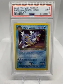 2000 Pokemon ROCKET DARK GYARDOS HOLO PRERELEASE PSA MINT 9 - Image 1