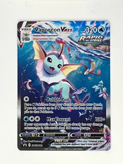 2021 Pokemon SWSH Vaporeon VMAX Premium Collection Vaporeon VMAX BSP #SWSH182 - Image 1