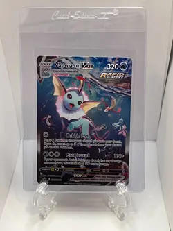 2021 Pokemon SWSH Vaporeon VMAX Premium Collection Vaporeon VMAX BSP #SWSH182 - Image 3
