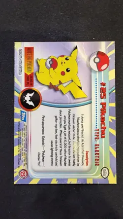 NM Pikachu #25 Blue Label Topps TV Animation Edition Series 1 Pokemon Card - Image 2
