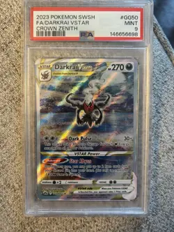 2023 Pokemon DARKRAI VSTAR GG50/GG70 Crown Zenith: Galarian Gallery Holo PSA 9 - Image 1