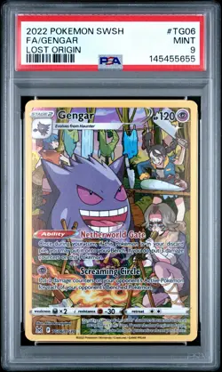 2022 POKEMON SWORD & SHIELD LOST ORIGIN #TG06 FULL ART/GENGAR PSA 9 - Image 1