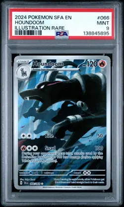 2024 POKEMON SFA EN-SHROUDED FABLE ILLUSTRATION RARE #066 HOUNDOOM PSA 9 - Image 1