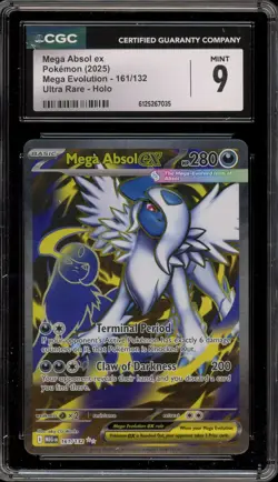 Pokemon Mega Absol ex Mega Evolution Ultra Rare #161 CGC 9 Mint - Image 1