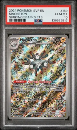 2024 POKEMON SVP SURGING SPARKS ELITE TRAINER BOX MAGNETON PSA 10 - Image 1