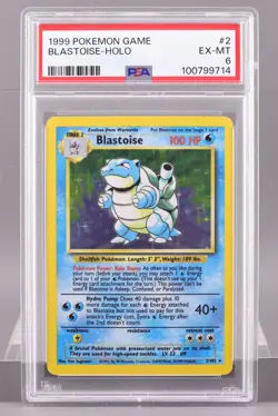 Blastoise 1999 Pokemon Game #2 PSA 6 - Image 1