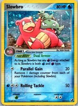 Pokemon TCG Slowbro Holo Rare Holo Unseen Forces 13/115 MP - Image 1