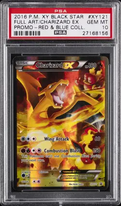 2016 POKEMON XY BLACK STAR PROMO RED & BLUE COLL FULL ART/CHARIZARD EX PSA 10 - Image 1