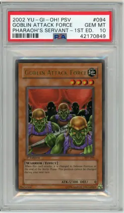 Goblin Attack Force PSV-094 1st Edition Ultra Rare Yugioh PSA 10 *849 - Image 1