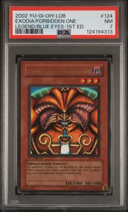 Exodia The Forbidden One LOB-124 Ultra Rare 1st Edition WAVY Yugioh PSA 7 *313 - Image 1