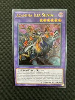 Yugioh Azamina Ilia Silvia Ultimate Rare OP28-EN003 Light Play - Image 1