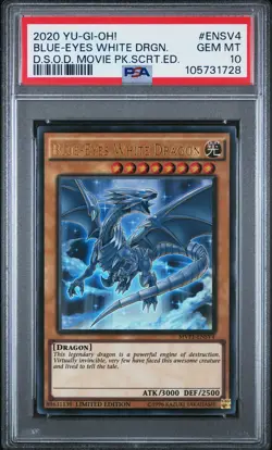 2020 YU-GI-OH! #ENSV4 BLUE-EYES WHITE DRAGON PSA 10 - Image 1