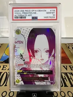 2026 One Piece OP14-EB04 You'll Frighten Me...#118 Alt Art PSA 10 GEM MINT - Image 1