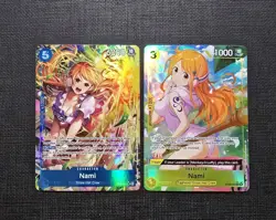 One Piece CCG Nami Alternate Art TWO SET Pack Fresh Near Mint - Image 1