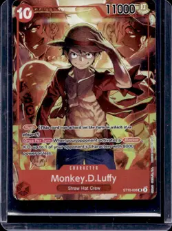 2024 One Piece Treasure Booster Monkey D Luffy Super Rare Promo #ST10-006 - Image 1