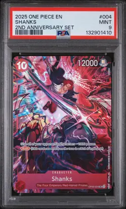 2025 ONE PIECE ENGLISH VERSION 2ND ANV SET #004 SHANKS PSA 9 - Image 1