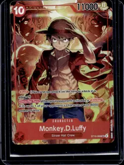 2024 One Piece Treasure Booster Monkey D Luffy Super Rare Promo #ST10-006 - Image 1