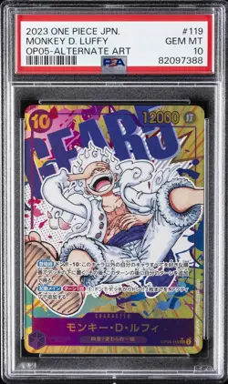 2023 ONE PIECE JPN OP05-AWAKENING OF THE NEW ERA #119 MONKEY D. LUFFY PSA 10 - Image 1