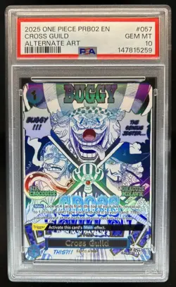 2025 One Piece The Best V2 Cross Guild Alt Art #OP09-057 PSA 10 - Image 1