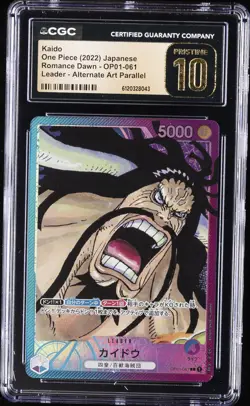 2022 ONE PIECE JPN LEADER ALTERNATE ART PARALLEL KAIDO CGC 10 PRISTINE - Image 1