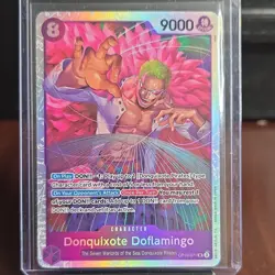 Donquixote Doflamingo OP10-071 Royal Blood Super Rare Foil 9000 One Piece CCG - Image 1