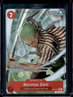 2026 One Piece Azure Sea's Seven Roronoa Zoro Rare #OP14-015 - Image 1
