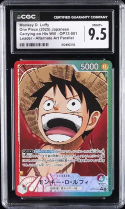 2025 ONE PIECE JPN CARRYING ON HIS WILL ALT ART MONKEY D LUFFY CGC 10 PRISTINE - Image 3