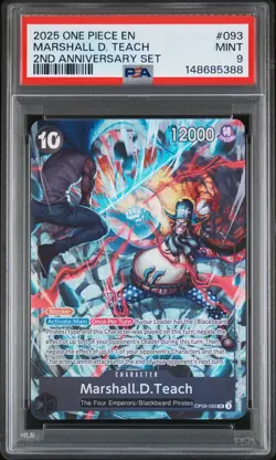 2025 ONE PIECE ENGLISH VERSION 2ND ANV SET #093 MARSHALL D. TEACH PSA 9 - Image 1