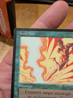 Magic: The Gathering Avoid Fate Legends Common Interrupt Green Phil Foglio 1994 - Image 2