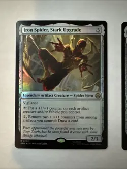 2x Iron Spider, Stark Upgrade (Foil) Marvel's Spider-Man Mtg Spm - Image 2