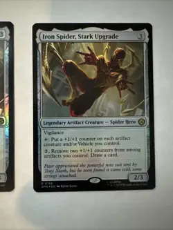 2x Iron Spider, Stark Upgrade (Foil) Marvel's Spider-Man Mtg Spm - Image 3