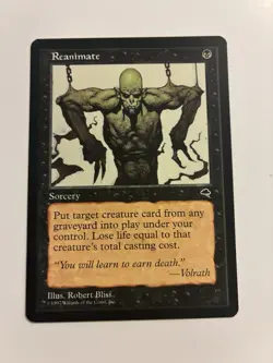 Reanimate Tempest MTG Lightly Played (LP) Magic Regular Black - Image 1
