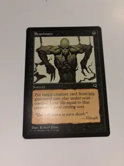 Reanimate Tempest MTG Lightly Played (LP) Magic Regular Black - Image 2