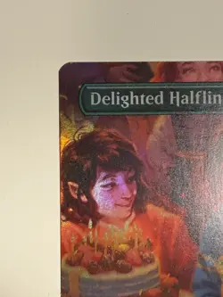 2023 MTG LOTR Delighted Halfling TALES MIDDLE-EARTH FOIL - Prerelease Rare - Image 3