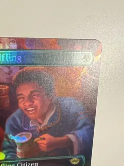 2023 MTG LOTR Delighted Halfling TALES MIDDLE-EARTH FOIL - Prerelease Rare - Image 5