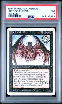 MTG - Lord of the Pit - Revised Edition Magic - Graded PSA 7 - Image 1