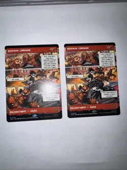 2x Maximum Carnage (Borderless) Marvel's Spider-Man Regular Mtg Spm Comic Art - Image 1