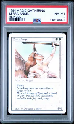 MTG - Serra Angel - Revised Edition Magic - Graded PSA 8 - Image 1