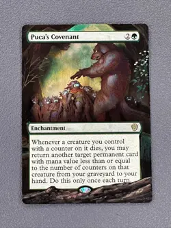 Puca's Covenant MTG Lorwyn Eclipsed Commander Hand Painted Extended Altered Art - Image 1