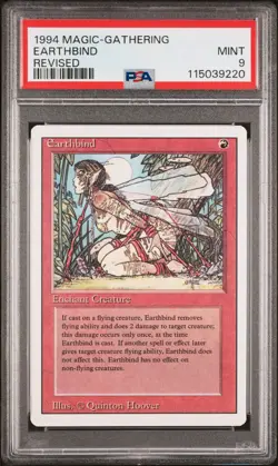 MTG - Earthbind - Revised Edition Magic - Graded PSA 9 - Image 1